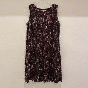 For The Republic Printed Sleeveless Shift Knit Dress Purple Size S